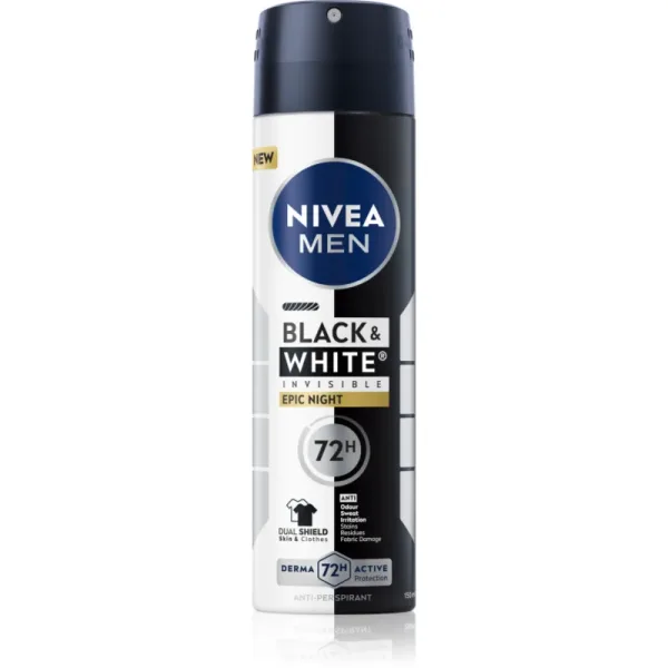 Black & White Invisible Active Antyperspirant w sprayu