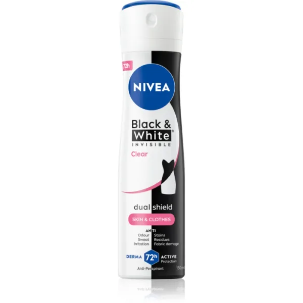Black & White Invisible Clear Antyperspirant w sprayu